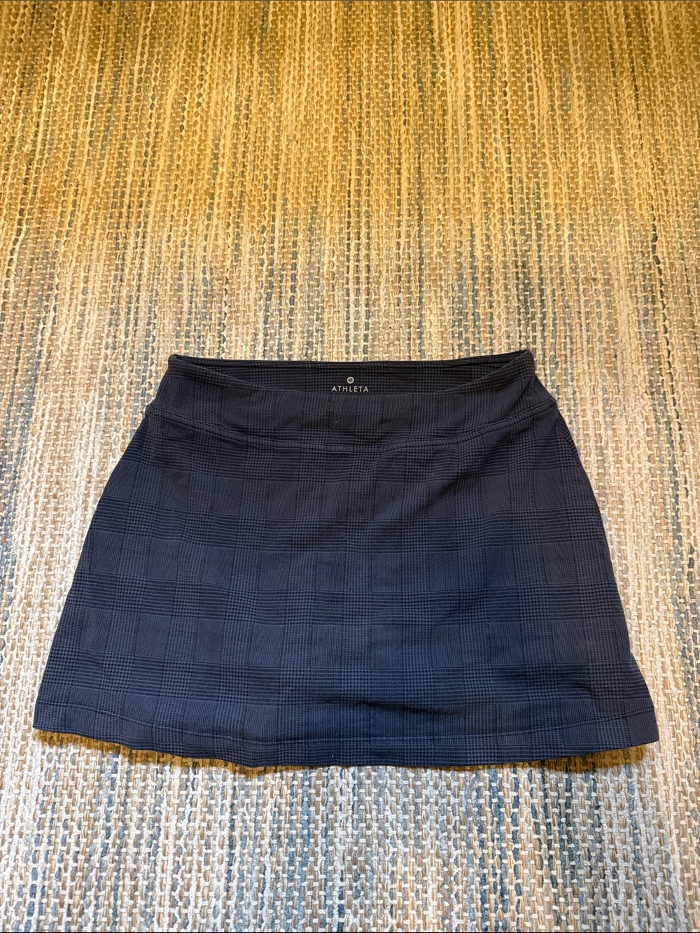 Athleta Black Plaid Active Skort
